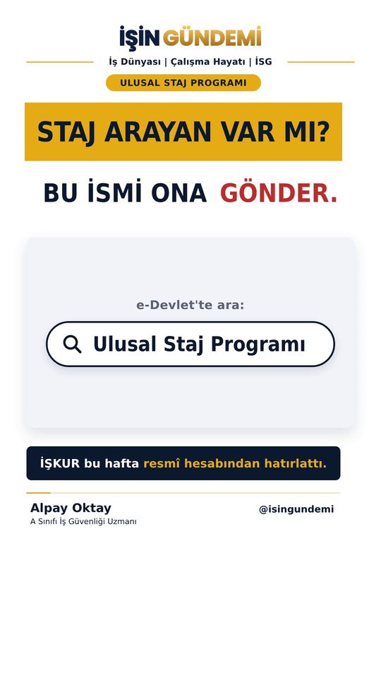 Staj arayan var mı?