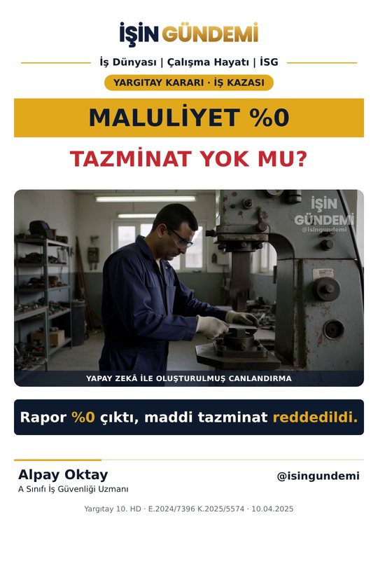 Maluliyet %0, tazminat yok mu?